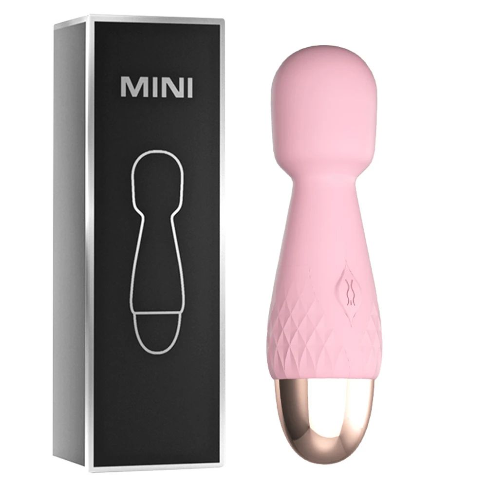 10-Mode-Magic-Wand-Mini-Vibrator-Pink-With-Box