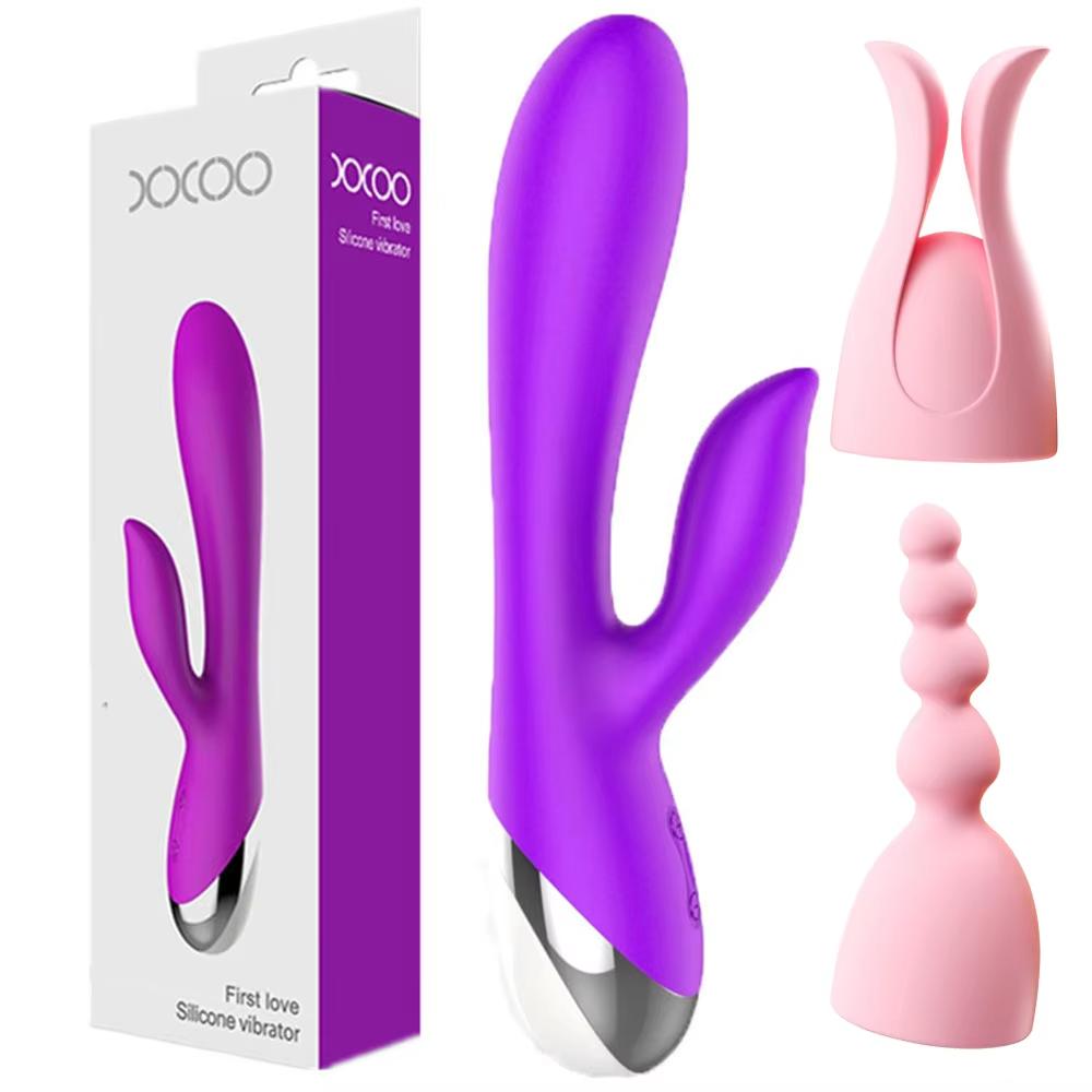 10-Speed Double Pleasure Dildo Vibrator with Accessories