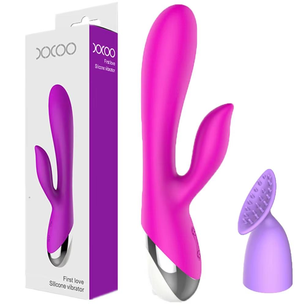 10-Speed Double Pleasure Dildo Vibrator with Accessories