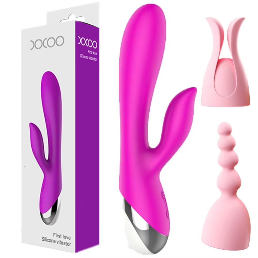 10-Speed Double Pleasure Dildo Vibrator with Accessories