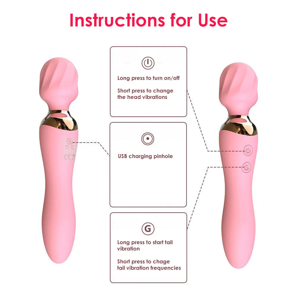 12 Vibrations Magic Wand and G-spot Stimulator