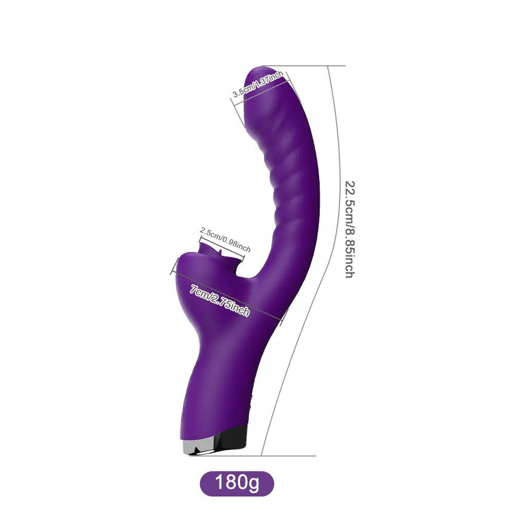 2-in-1LickingVibratorpurple