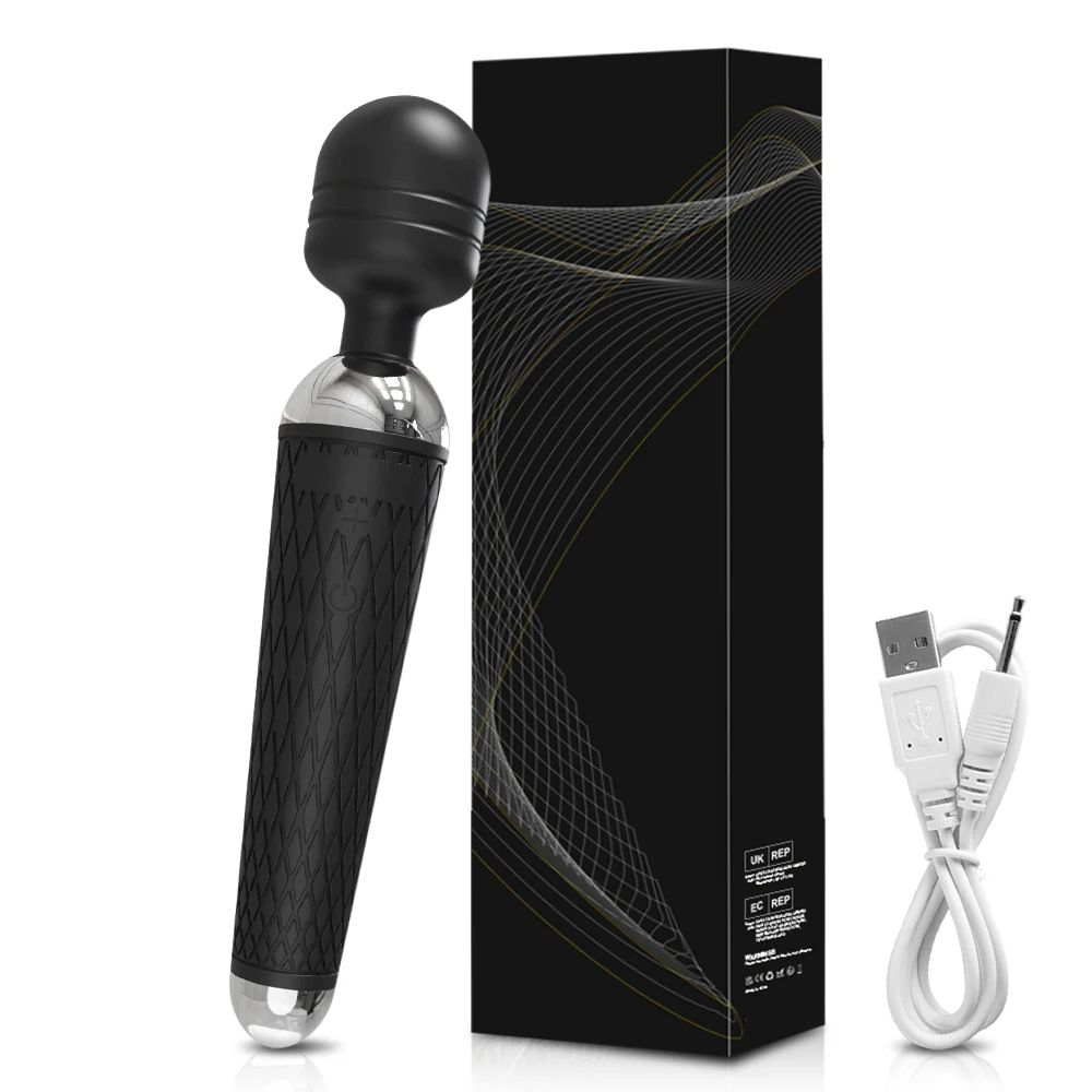 20-Speed-AV-Vibrator-Magic-Wand-Black-with-Box