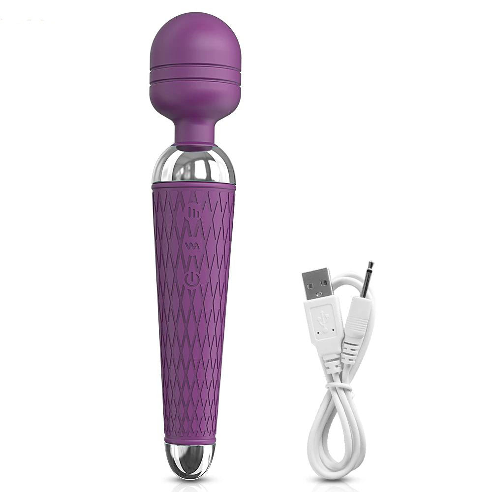 20-Speed-AV-Vibrator-Magic-Wand-Dark-Purple