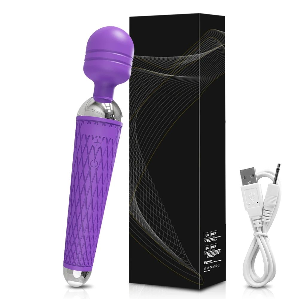 20-Speed-AV-Vibrator-Magic-Wand-Purple-with-Box