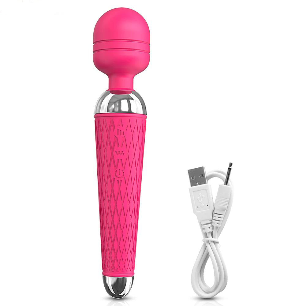 20-Speed-AV-Vibrator-Magic-Wand-Rose-Red