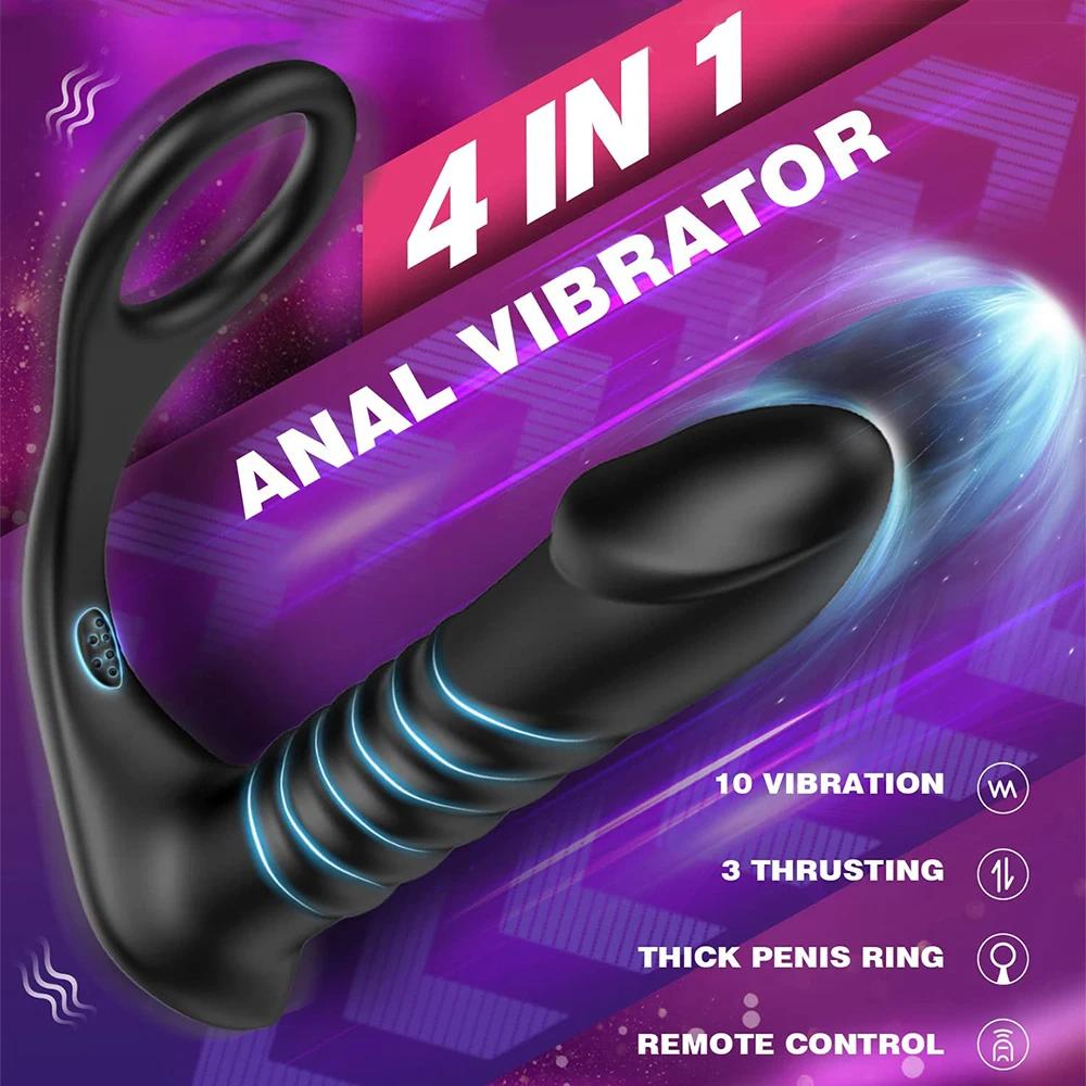 Telescopic Vibrating Butt Plug for Male