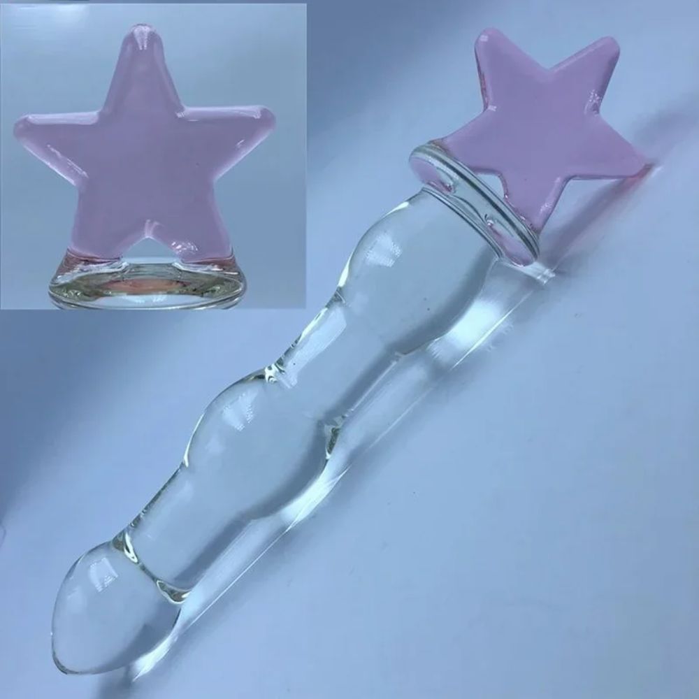 CrystalGlassAnalPlugBeadsStar