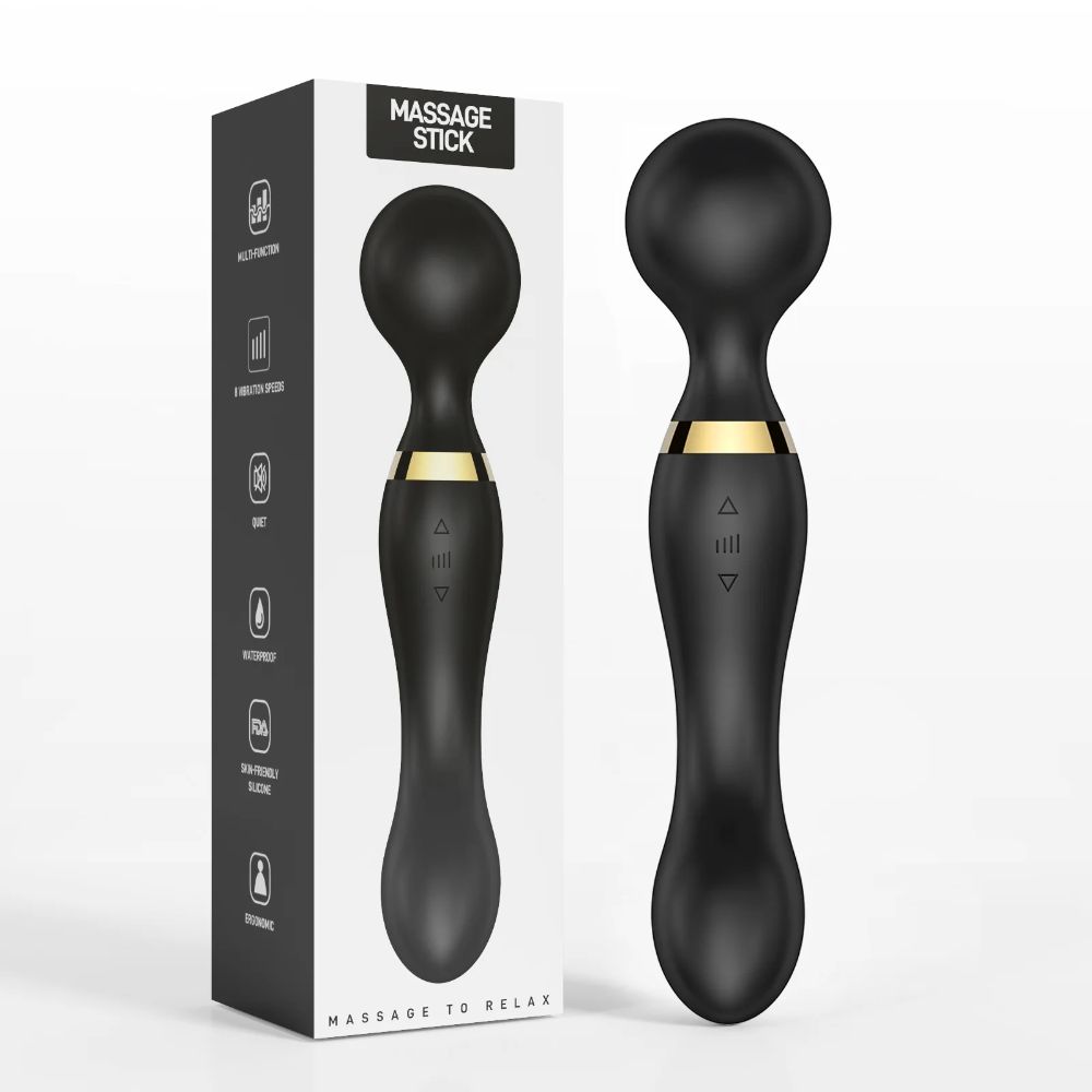 Dual-Head-AV-Shocking-Vibrator-Black-with-Box