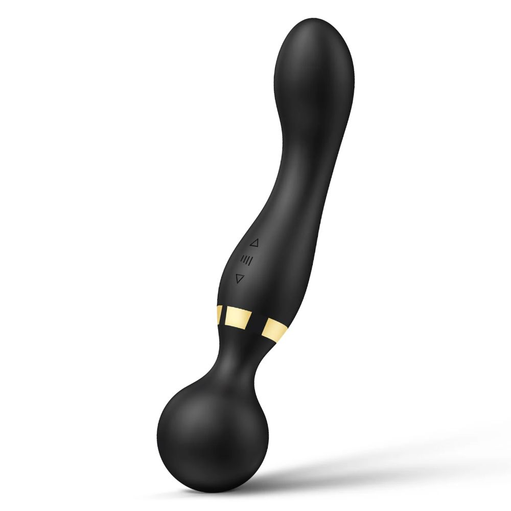 Dual-Head-AV-Shocking-Vibrator-Black