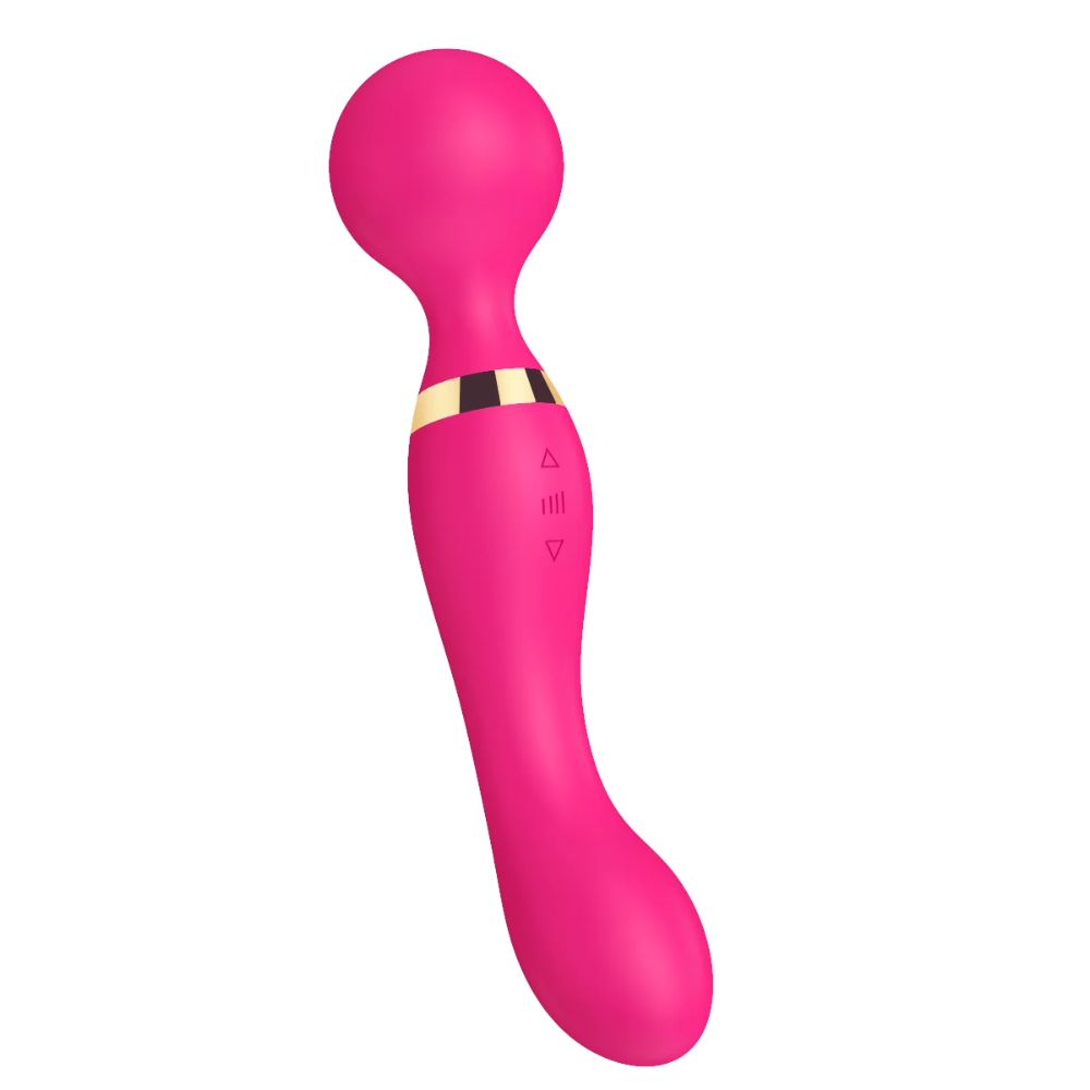 Dual-Head-AV-Shocking-Vibrator-Rose-Red-1