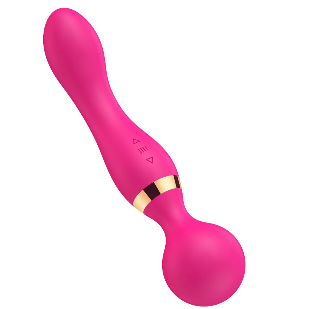 Dual-Head-AV-Shocking-Vibrator-Rose-Red-2