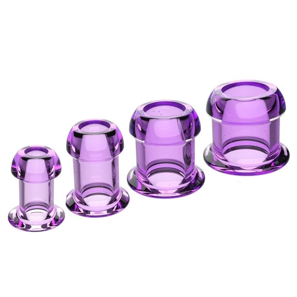 Hollow-Speculum-Butt-Plug-Purple-Four-Sizes