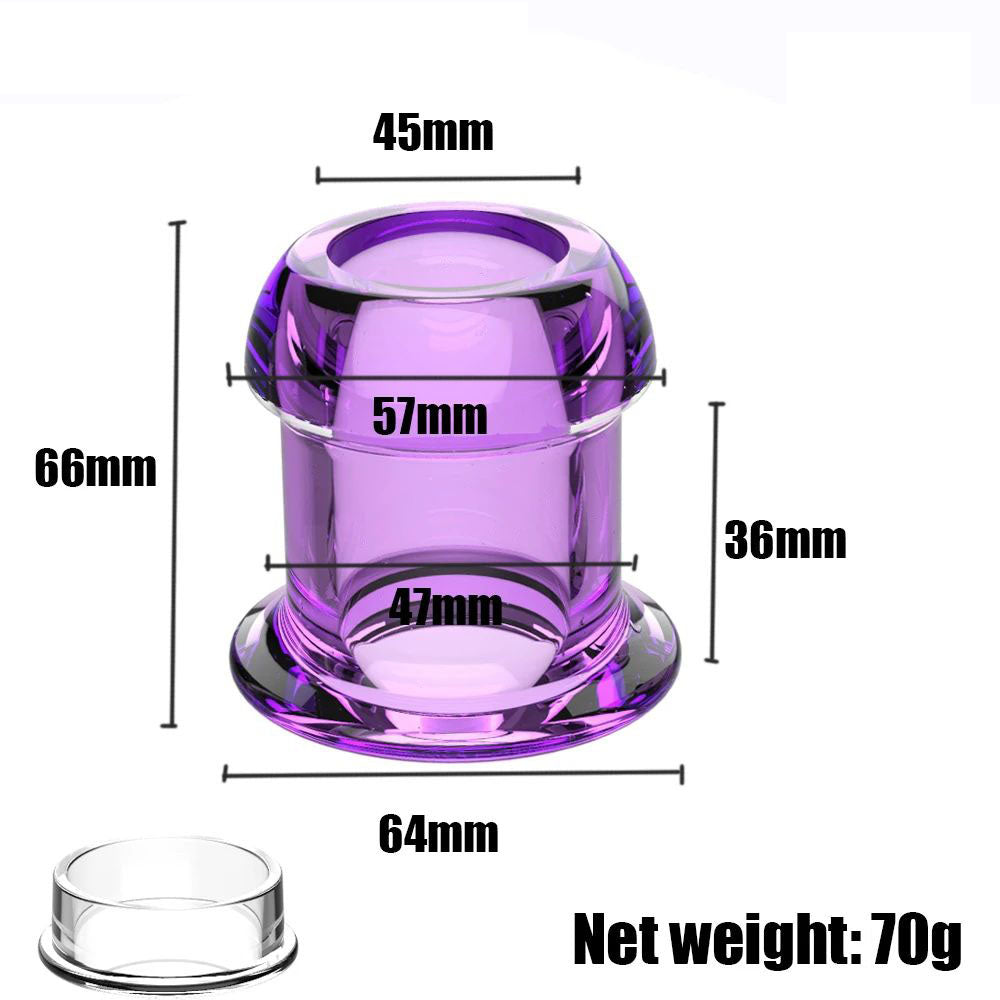 Hollow-Speculum-Butt-Plug-Purple-L