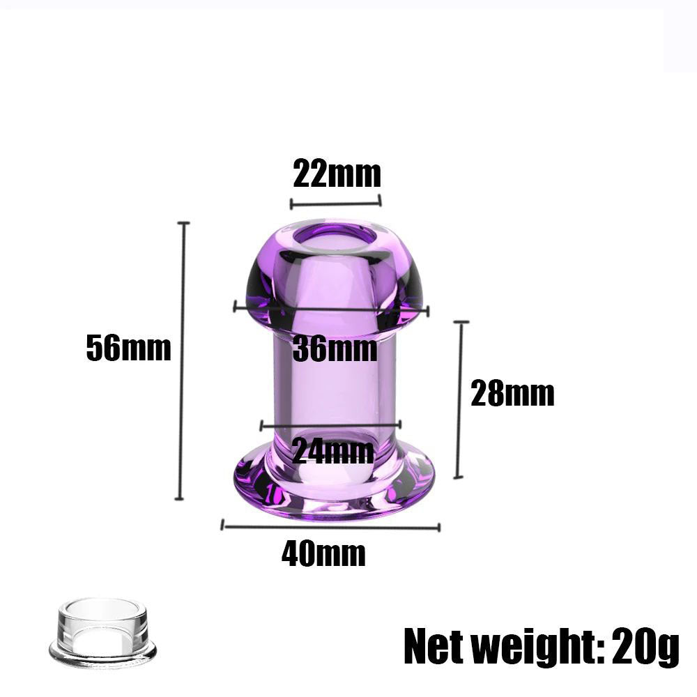 Hollow-Speculum-Butt-Plug-Purple-S