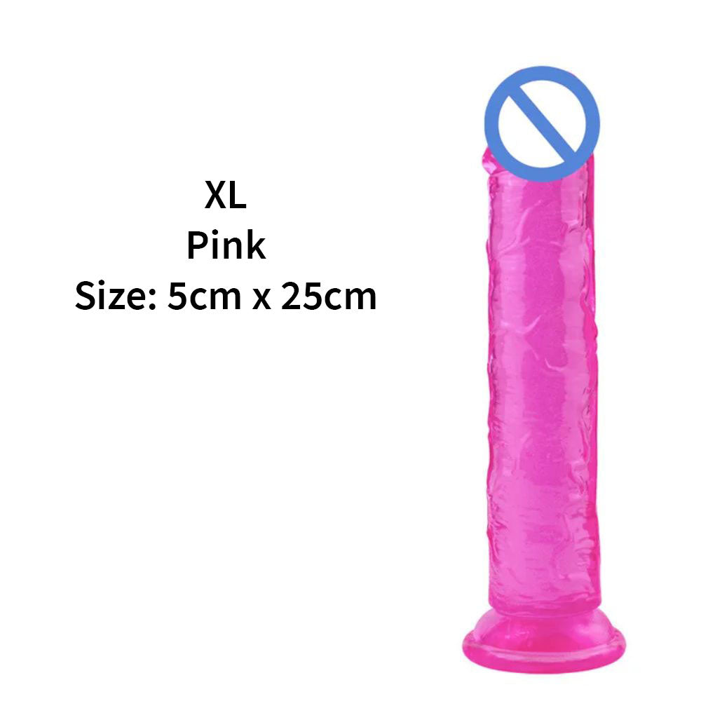 JellyDildowithSuctionCuppinkXL