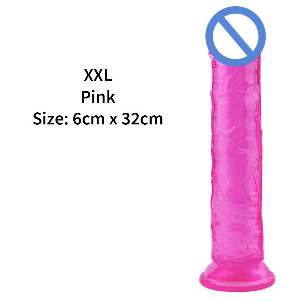 JellyDildowithSuctionCuppinkXXL