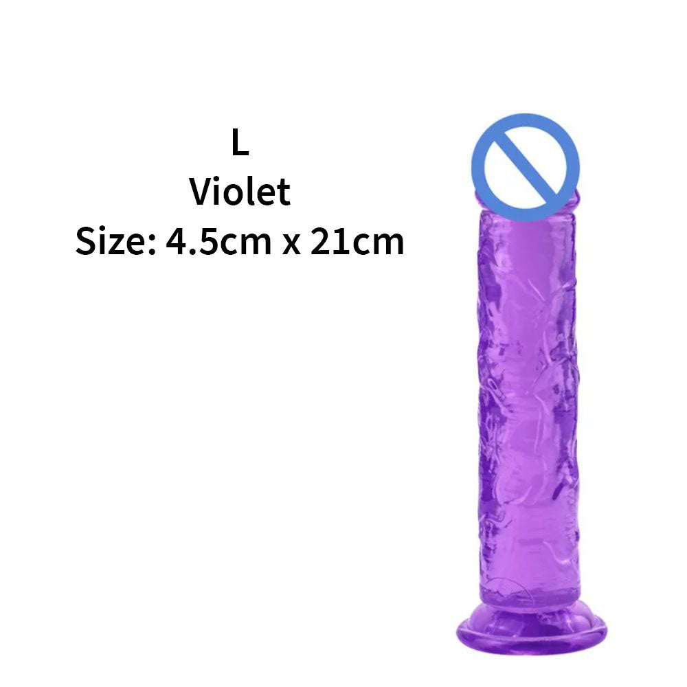 JellyDildowithSuctionCupvioletL