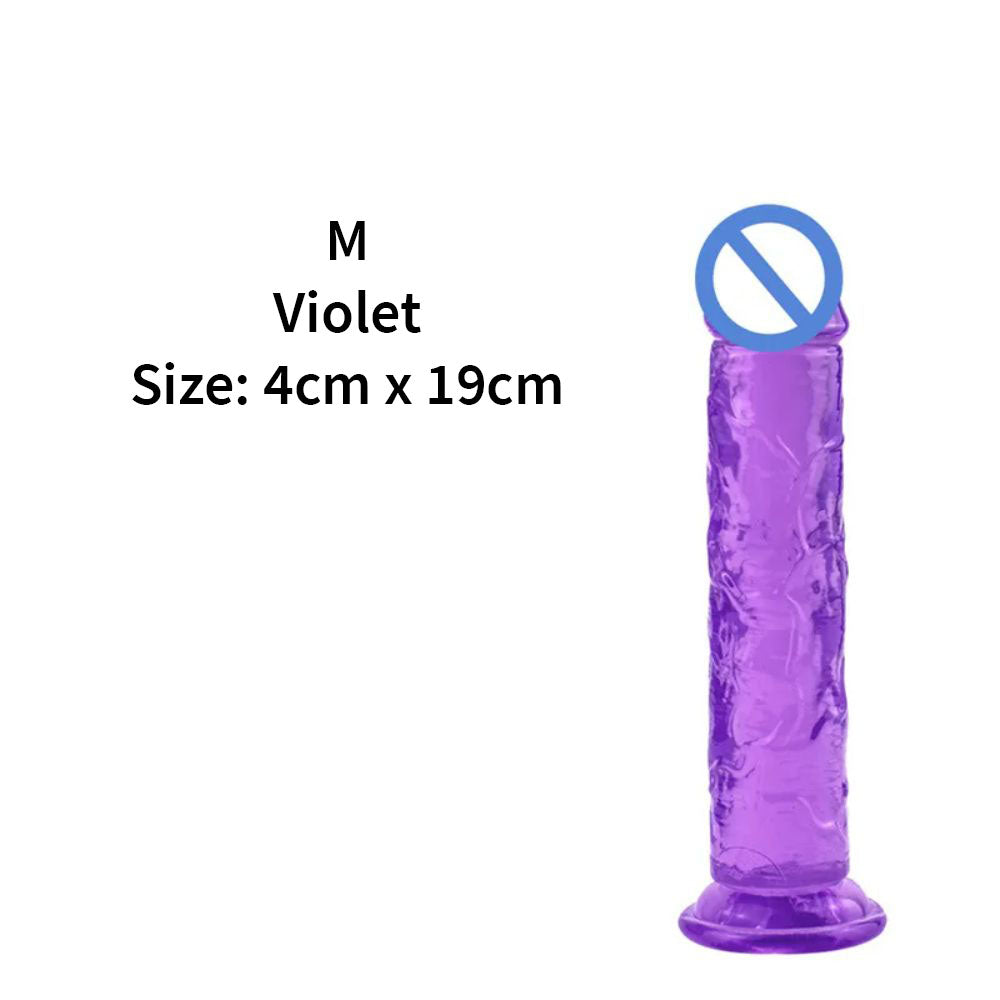 JellyDildowithSuctionCupvioletM