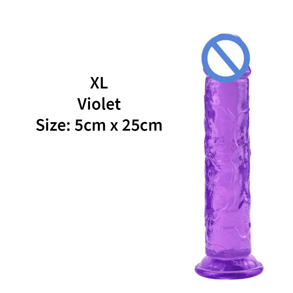 JellyDildowithSuctionCupvioletXL