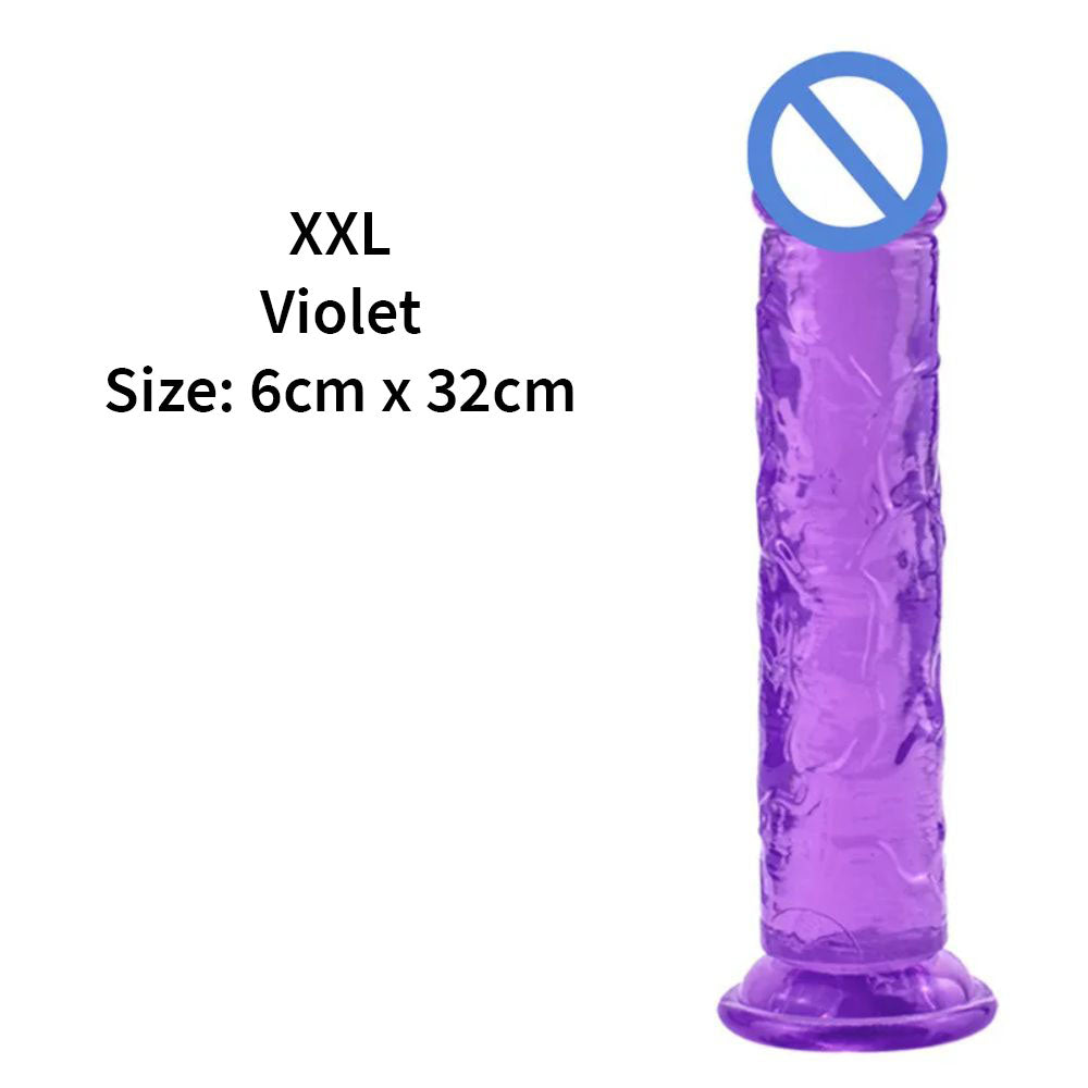 JellyDildowithSuctionCupvioletXXL