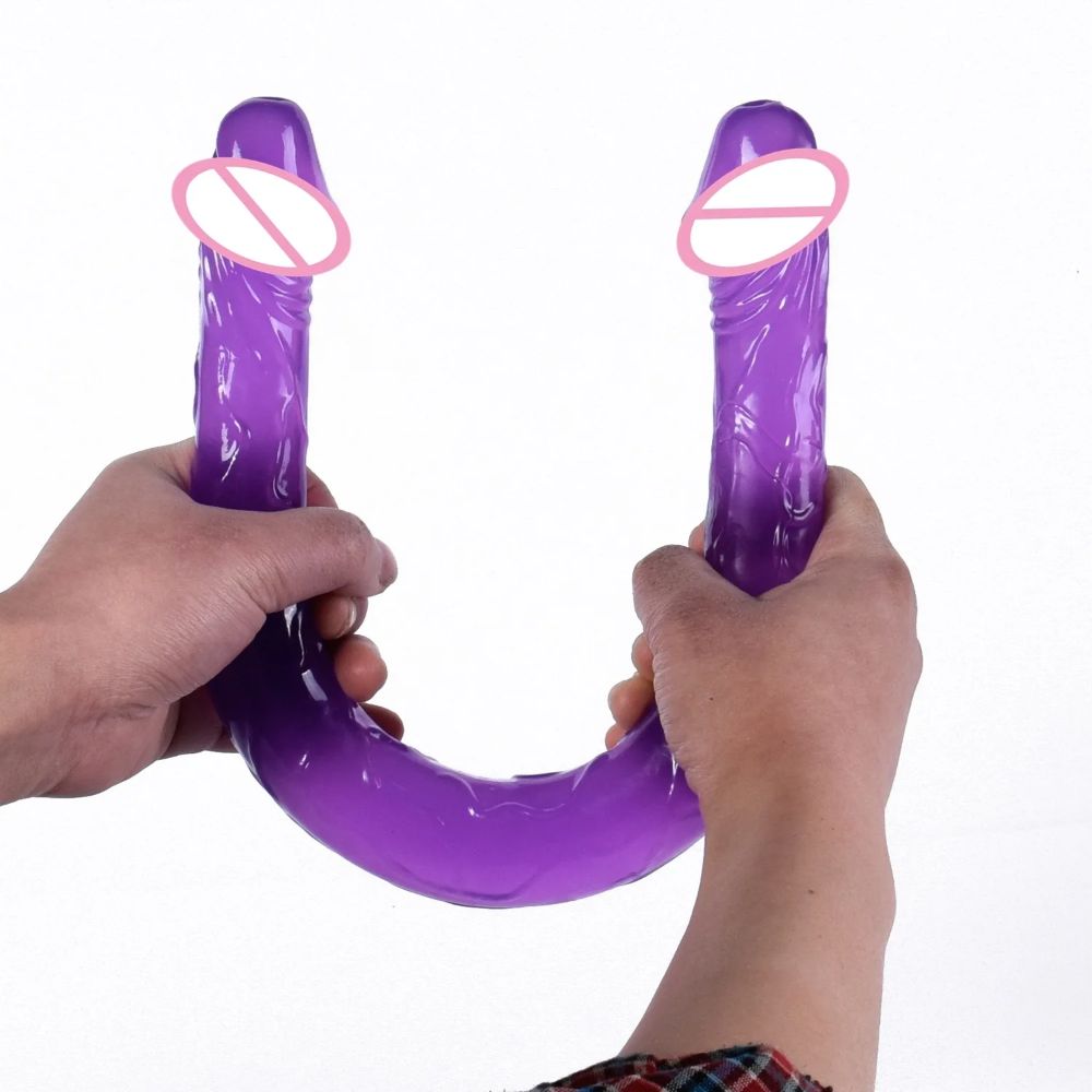 LongDoubleHeadJellyDildoPurple_2