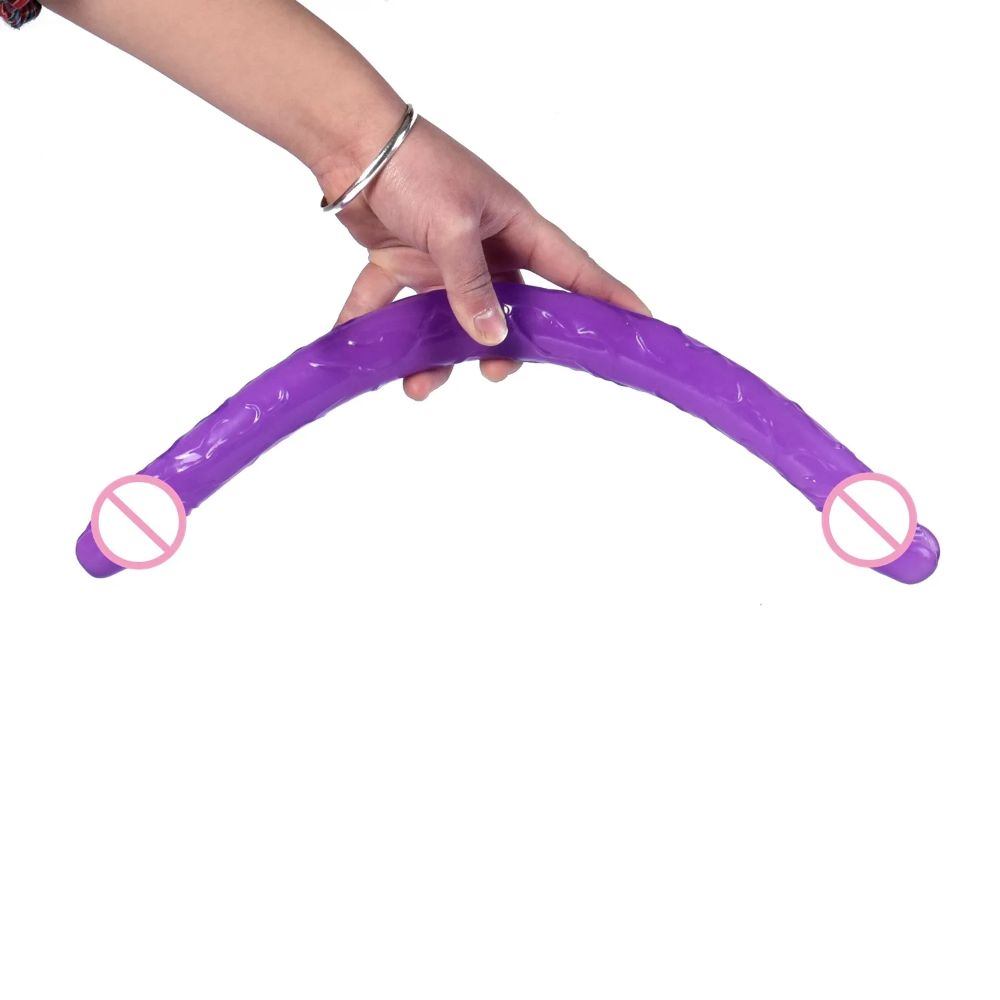 LongDoubleHeadJellyDildoPurple_4