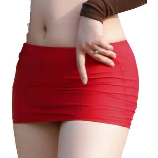 Low Rise Elastic Waistband Mini Skirt