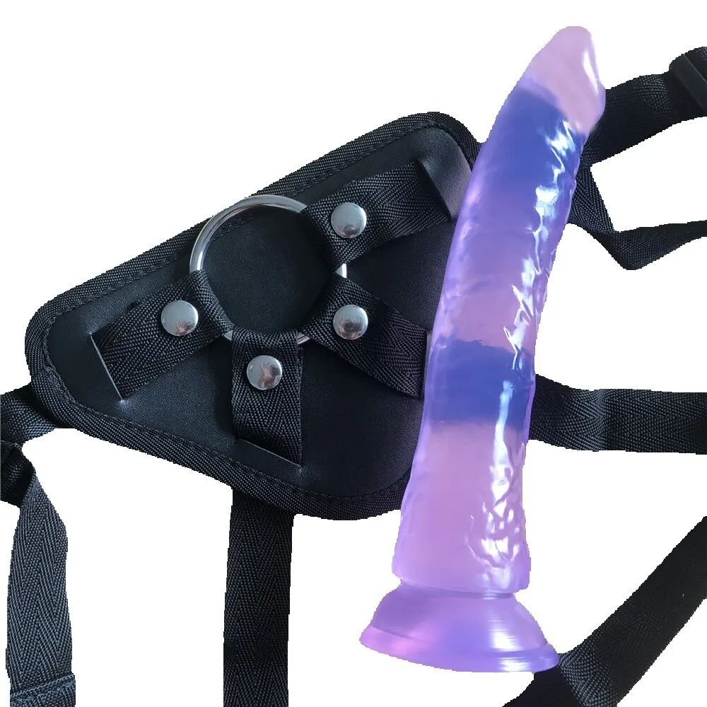 New210x35mmRealisticStrap-onDildopurplewithpants