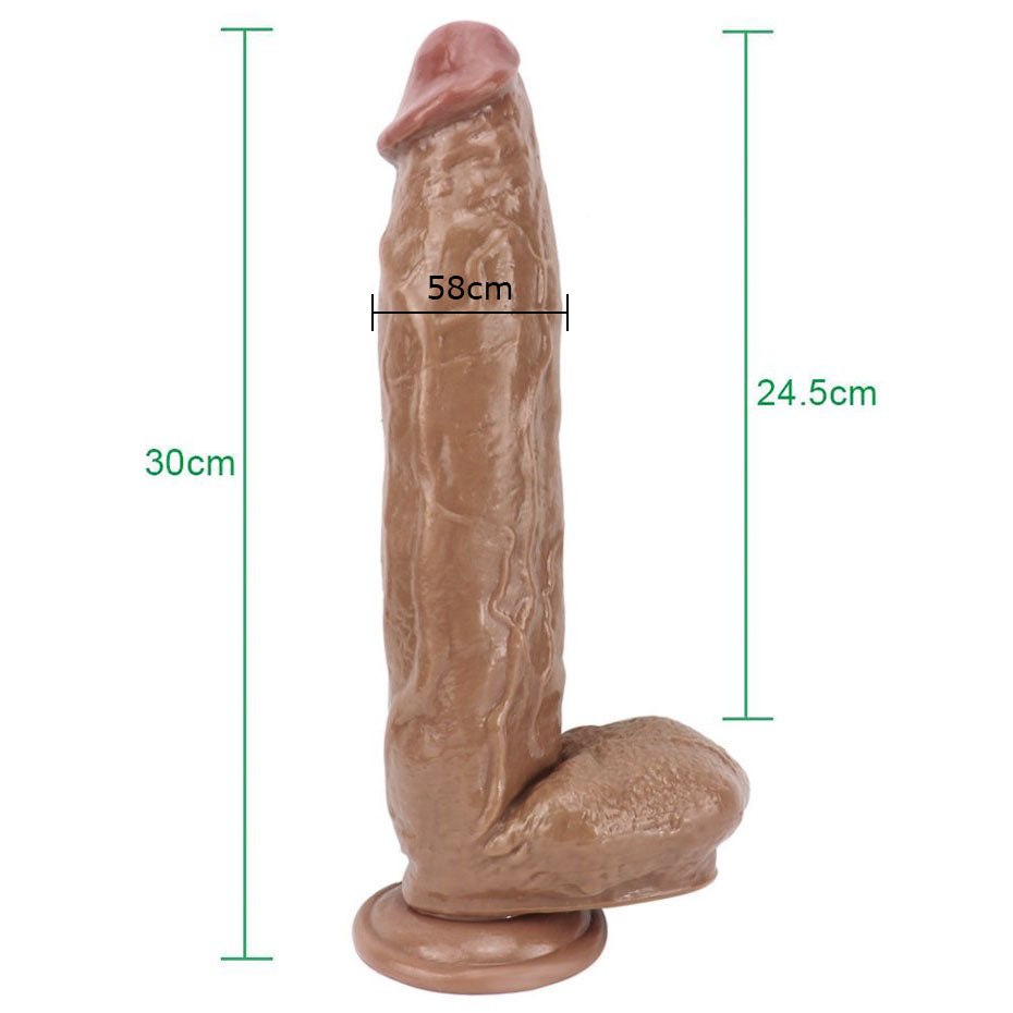 Realistic 12-inch Dildo with Suction Cup