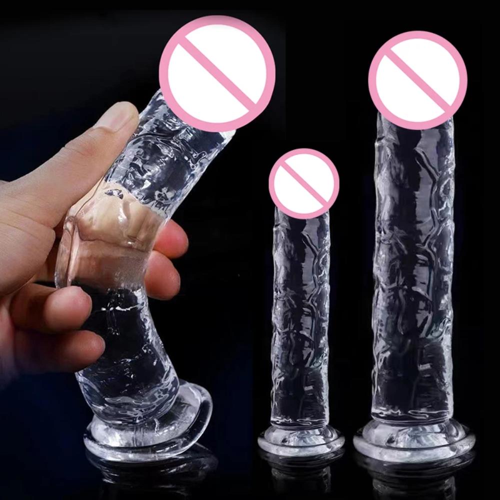 Realistic-Cristal-Clear-Jelly-Dildo-3-of-them