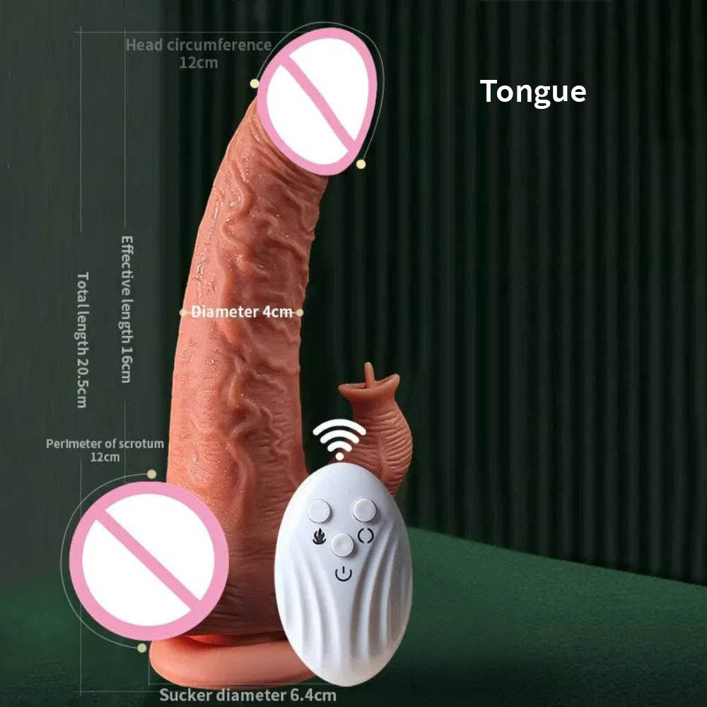 RealisticTelescopicVibratingDildotongue