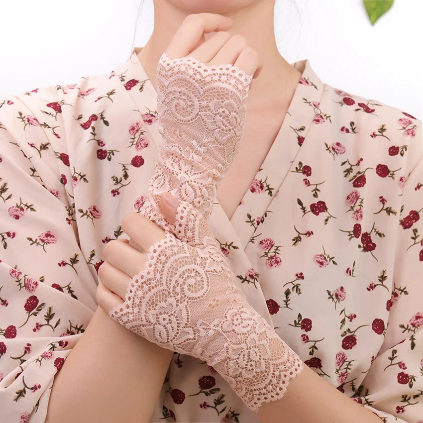 Sexy Lace Fingerless Driving Gloves