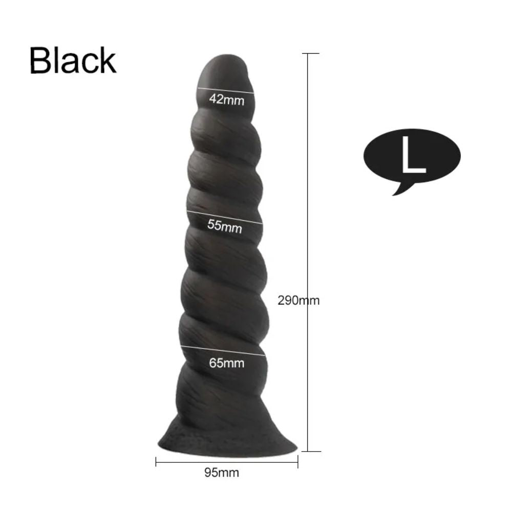 Soft-Silicone-Suction-Cup-Anal-Plug-Black-L