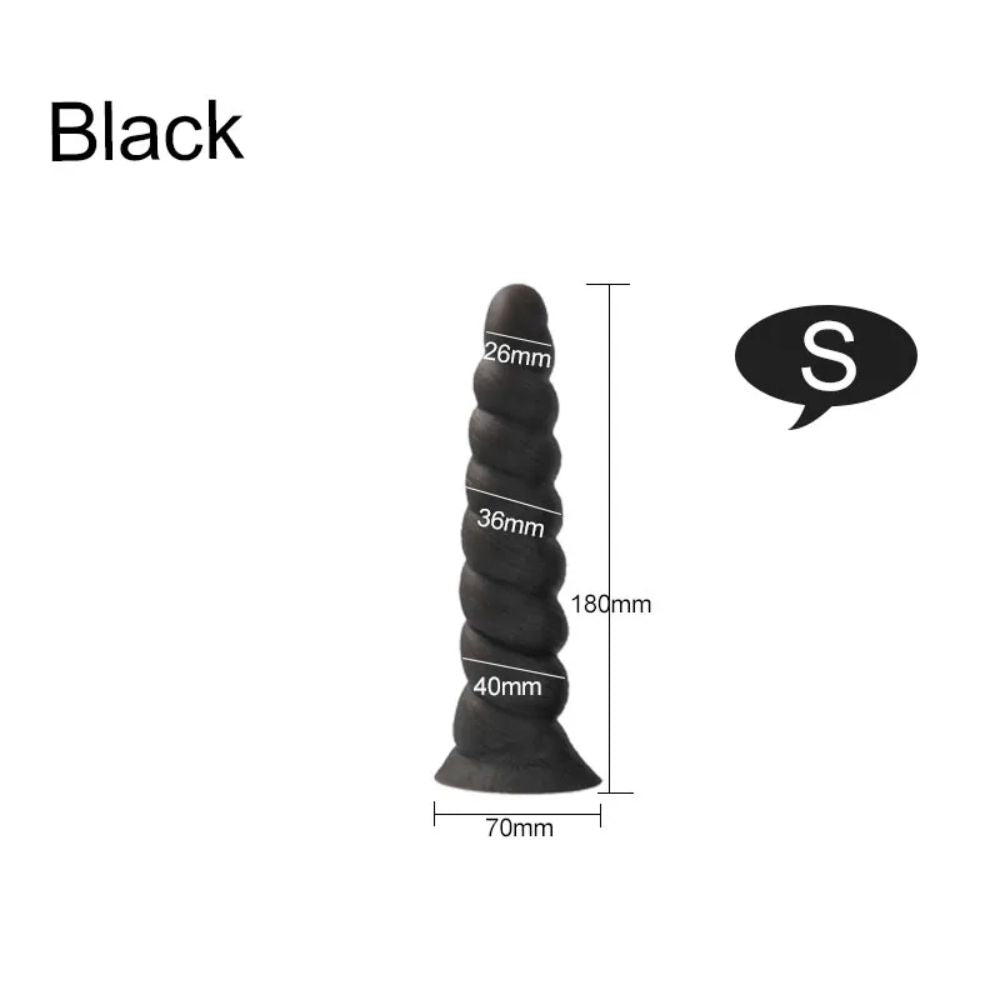 Soft-Silicone-Suction-Cup-Anal-Plug-Black-S