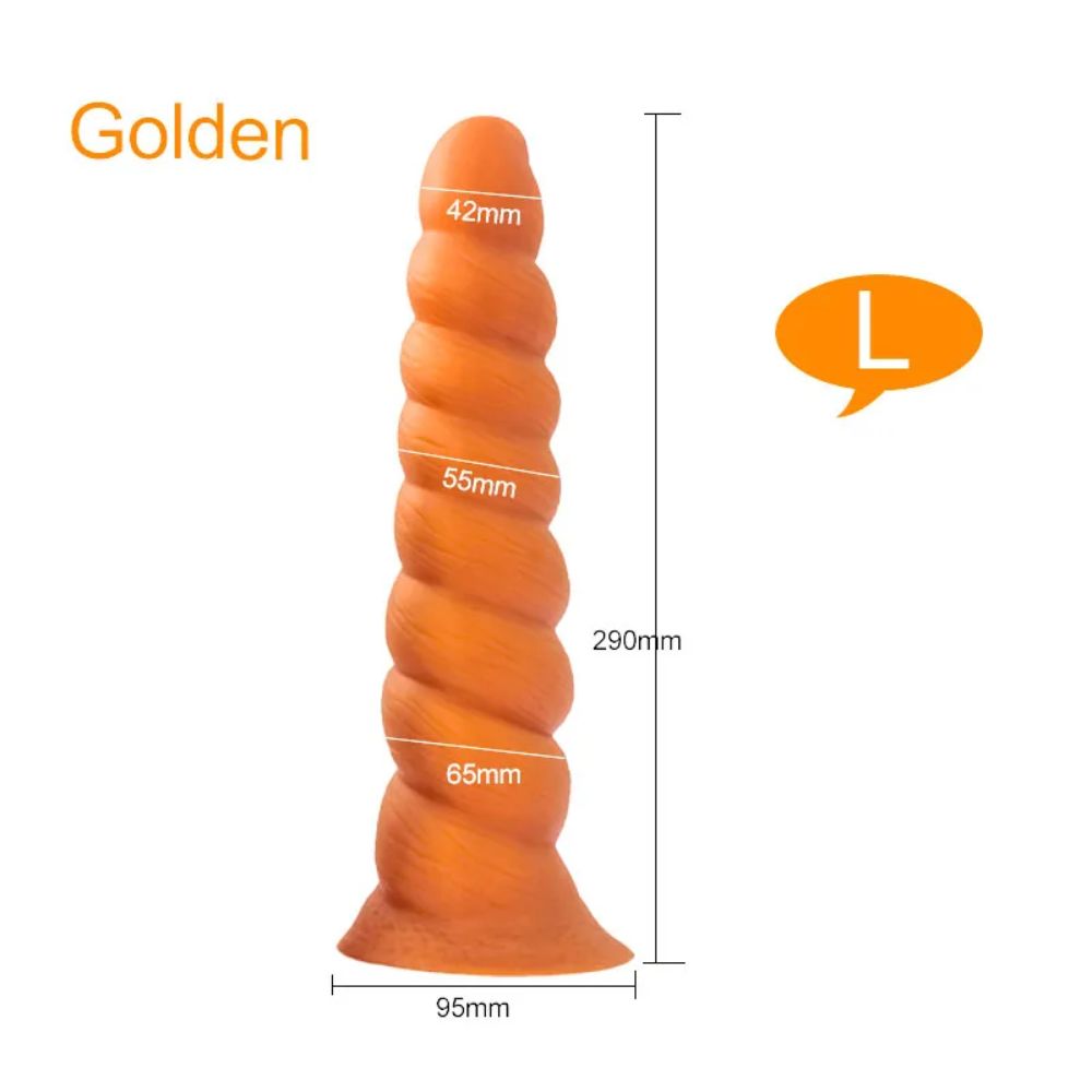 Soft-Silicone-Suction-Cup-Anal-Plug-Golden-L