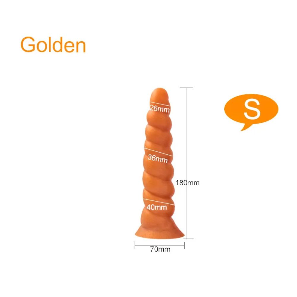 Soft-Silicone-Suction-Cup-Anal-Plug-Golden-S