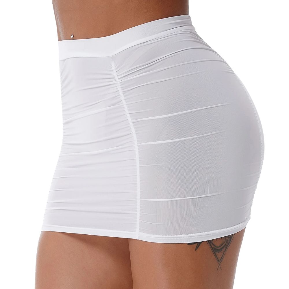 Stretchy Ruched Miniskirt