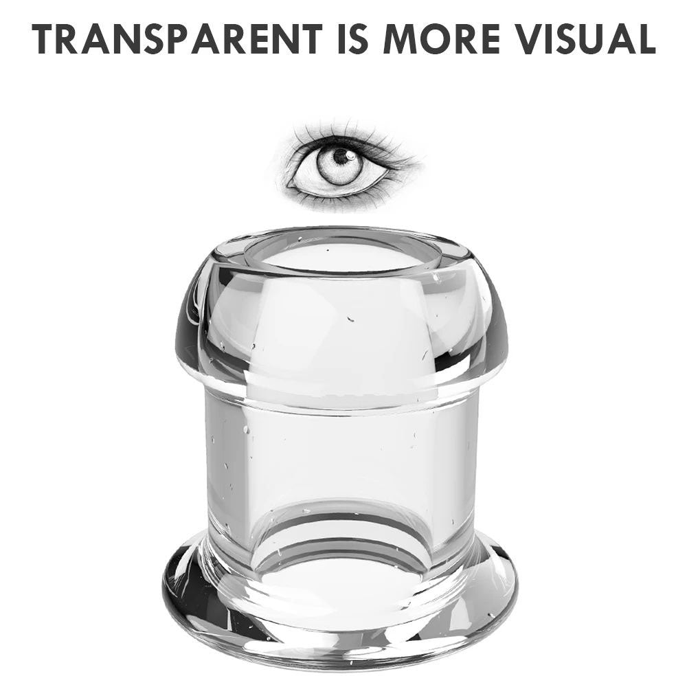 Transparent-Hollow-Speculum-Butt-Plug-Peeking