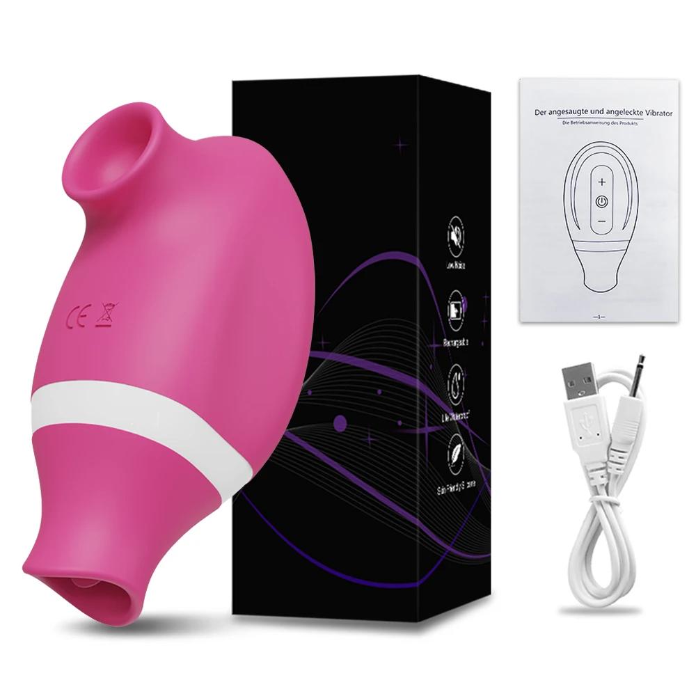 Travel Friendly 2-in-1 Sucking and Licking Vibrator