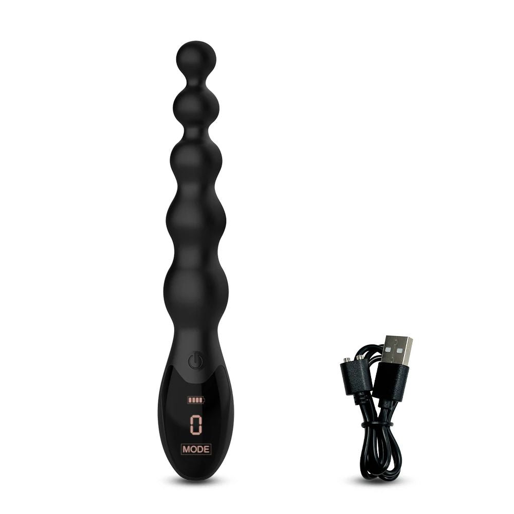 Vibrating-Anal-Beads-Prostate-Massager-Black