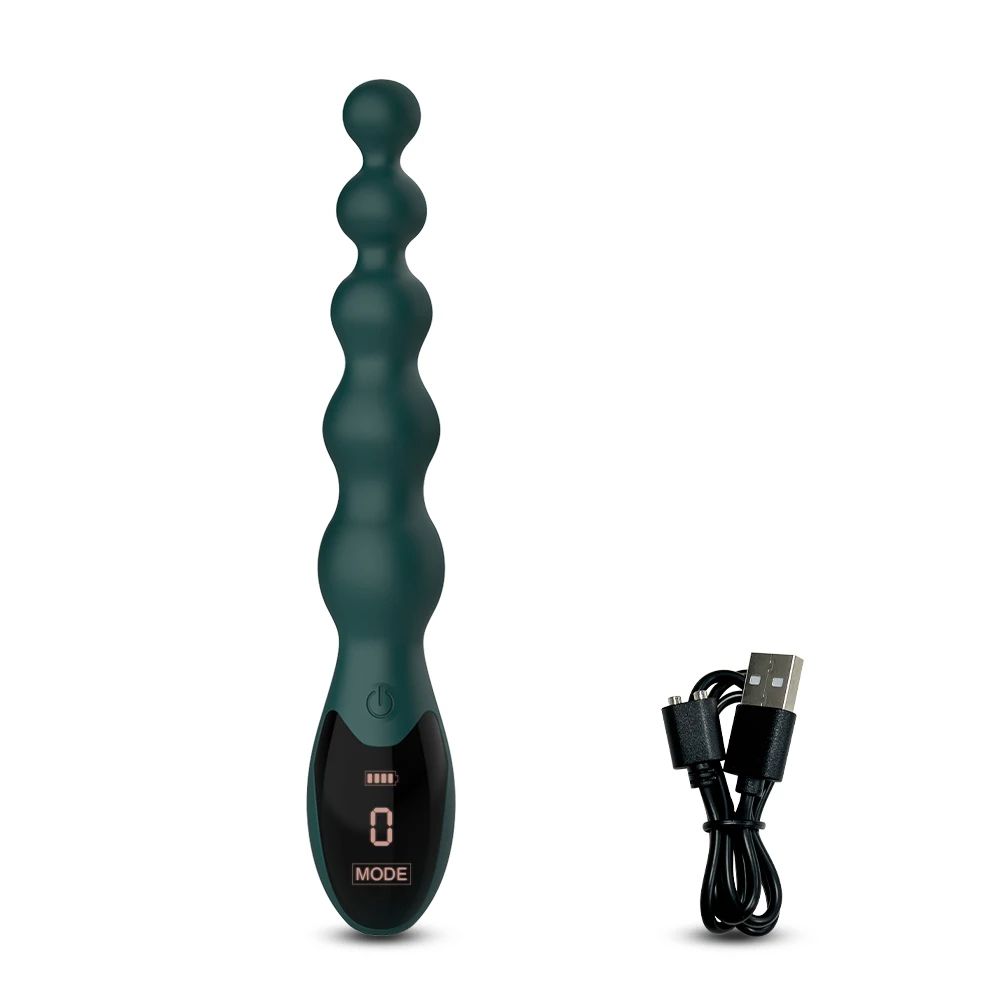 Vibrating-Anal-Beads-Prostate-Massager-Green