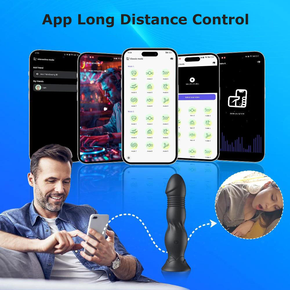 App Controlled Thrusting Dildo with Suction Cup