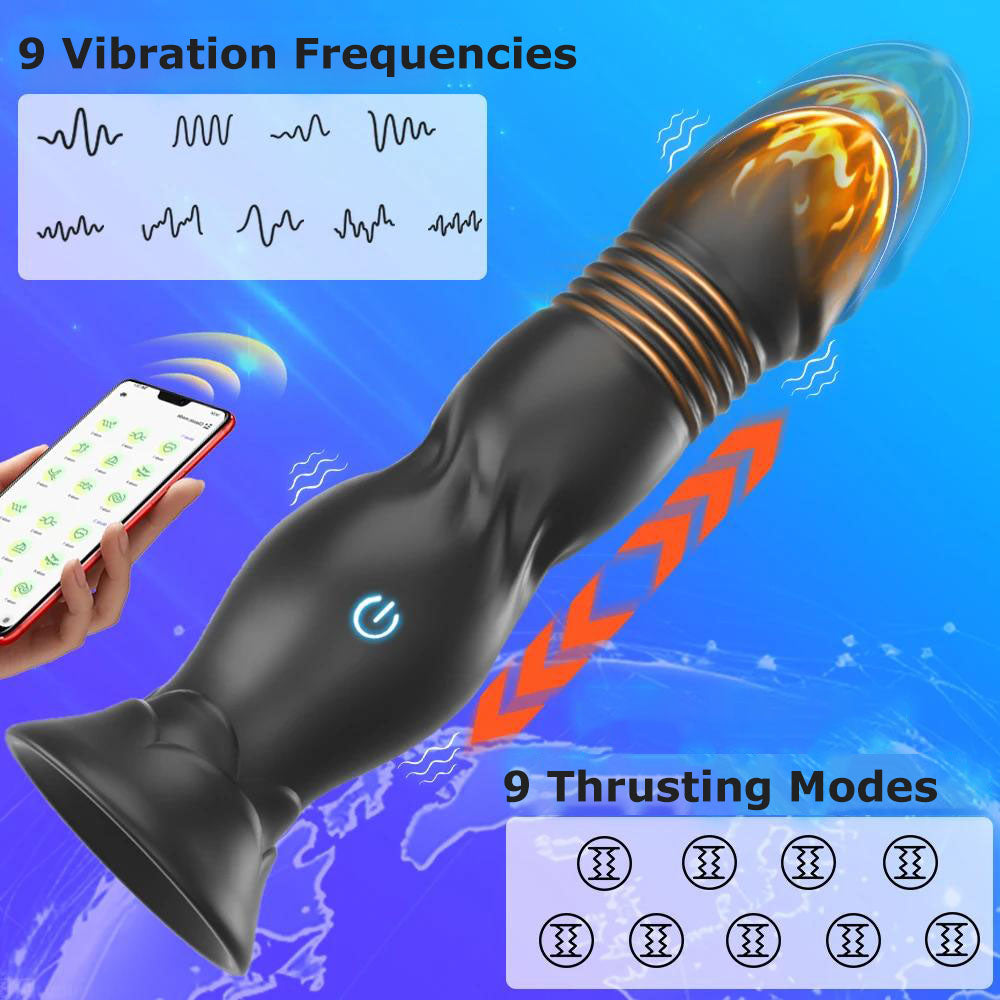 App Controlled Thrusting Dildo with Suction Cup