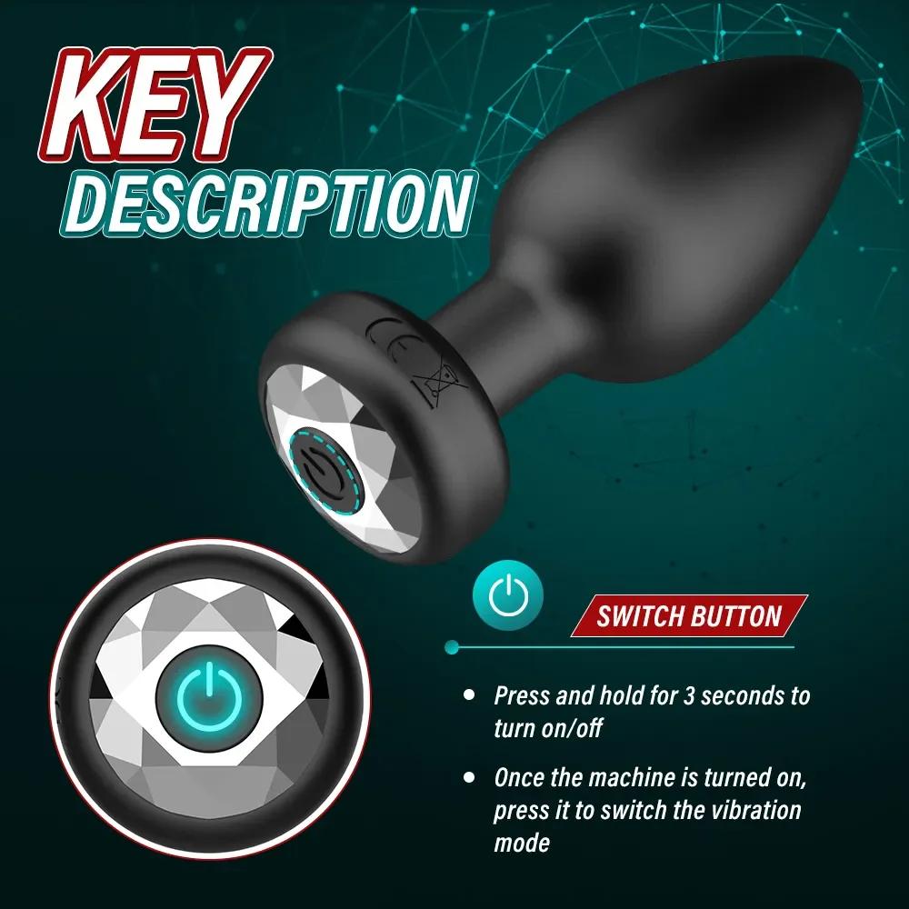 App/Remote Control Vibrating Jewel Plug