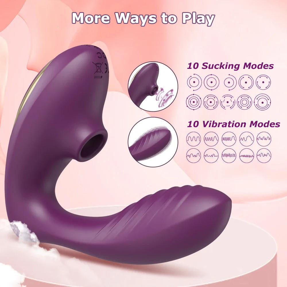 Dual-action Vibrator Clit Sucker and G-spot Stimulator