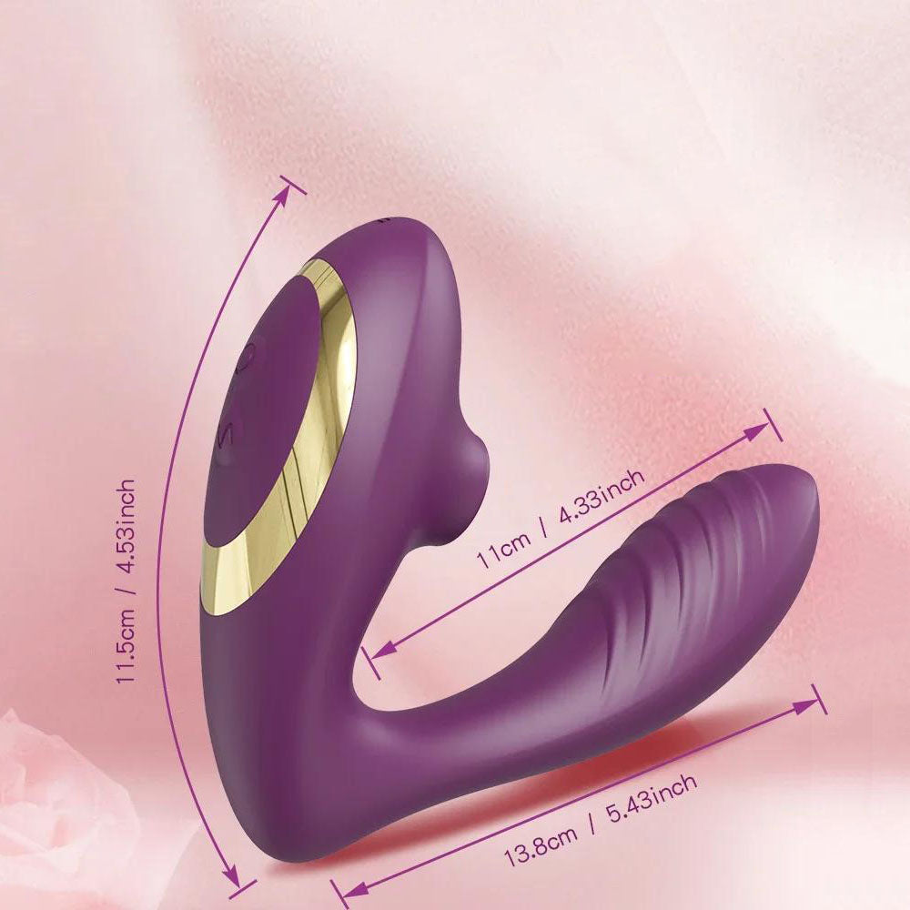 Dual-action Vibrator Clit Sucker and G-spot Stimulator