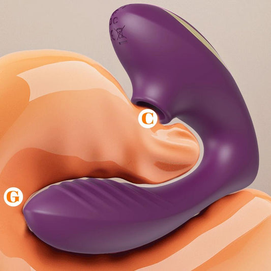 Dual-action Vibrator Clit Sucker and G-spot Stimulator