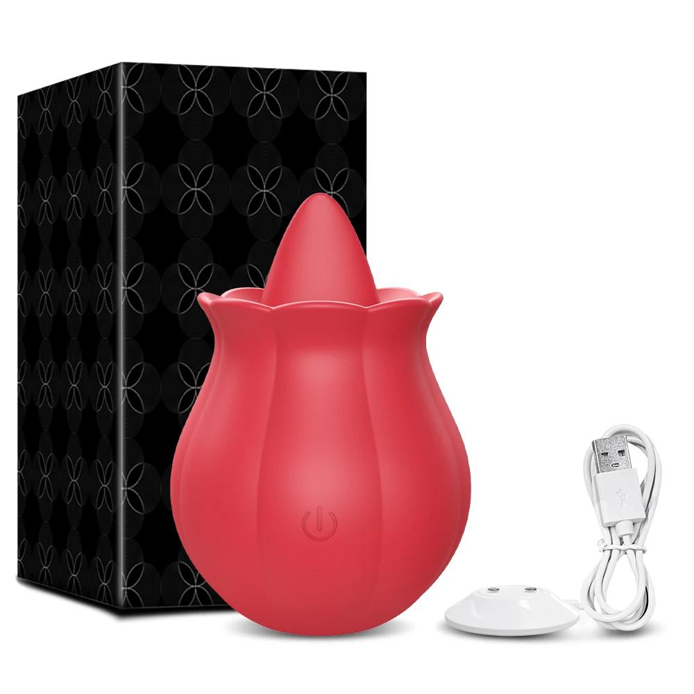 Powerful Rose Tongue Vibrator