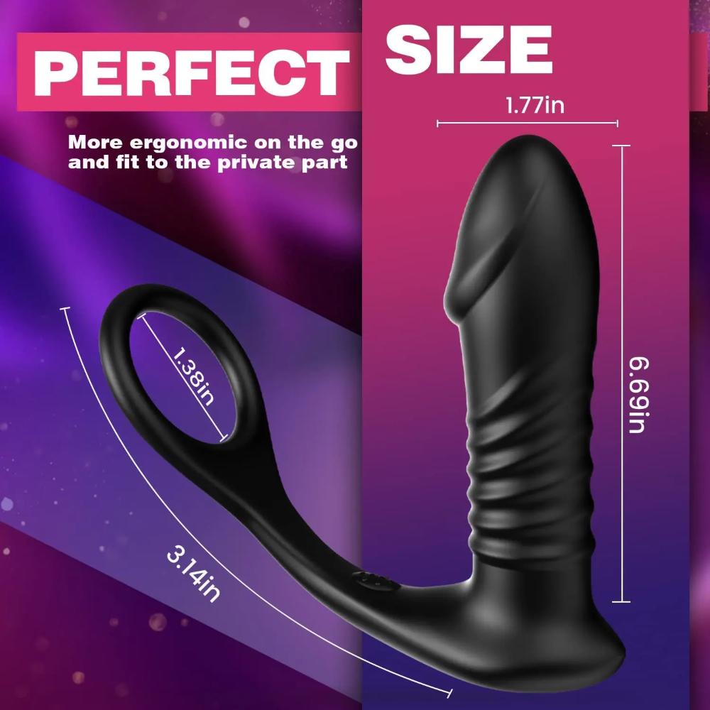 Telescopic Vibrating Butt Plug for Male